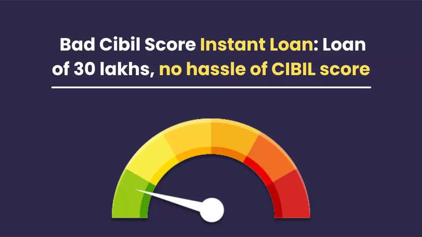 Bad Cibil Score Instant Loan Loan of 30 lakhs no hassle of CIBIL score apply like this