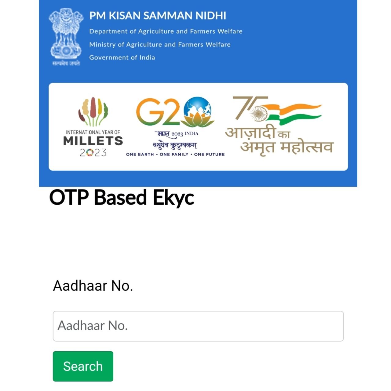 Pm kisan yojana eKYC Process